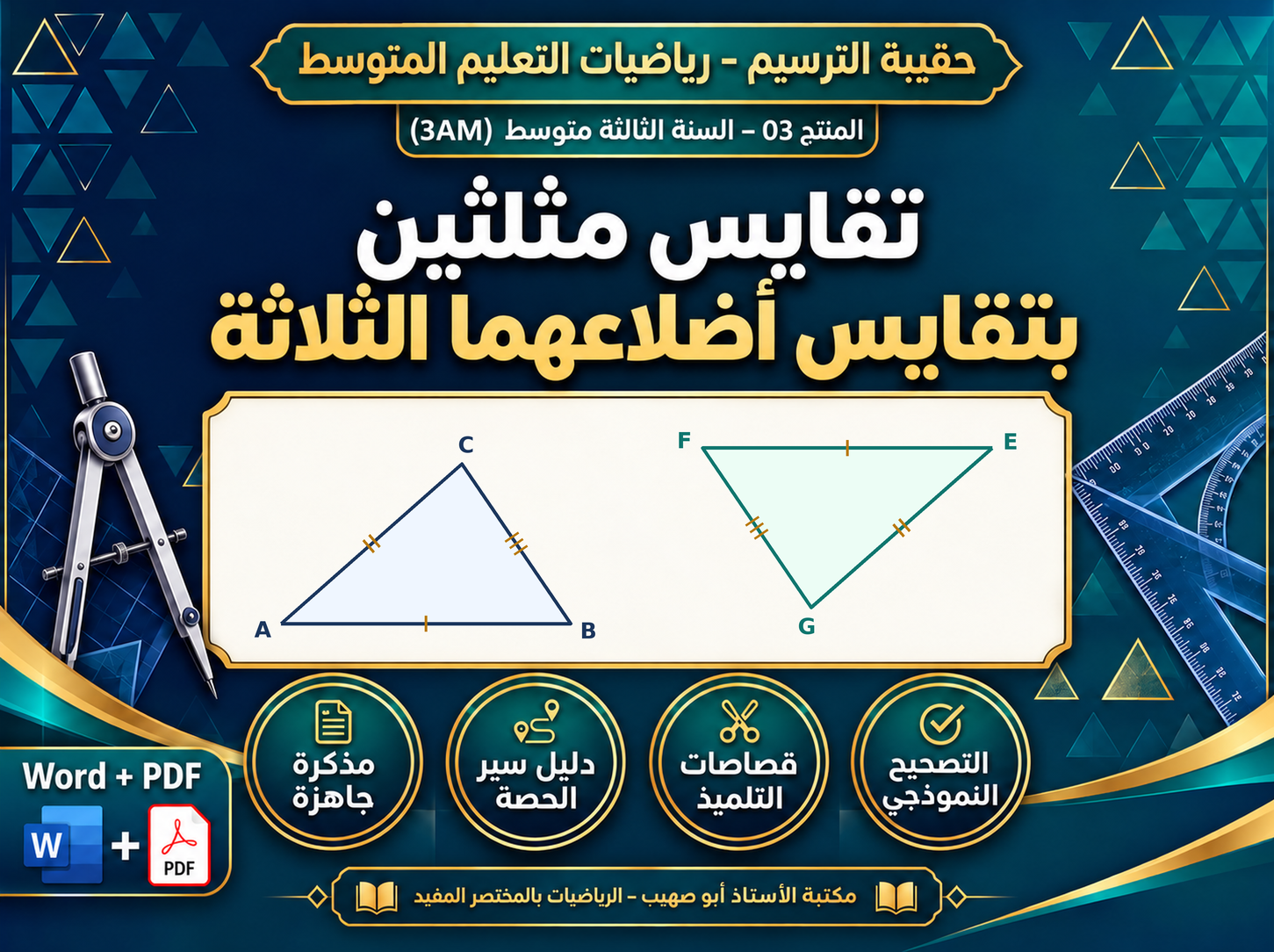 تقايس مثلثين بتقايس أضلاعهما الثلاثة